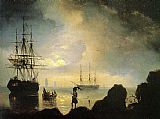 Ivan Constantinovich Aivazovsky Famous Paintings - Fishermen on the Shore